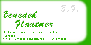 benedek flautner business card